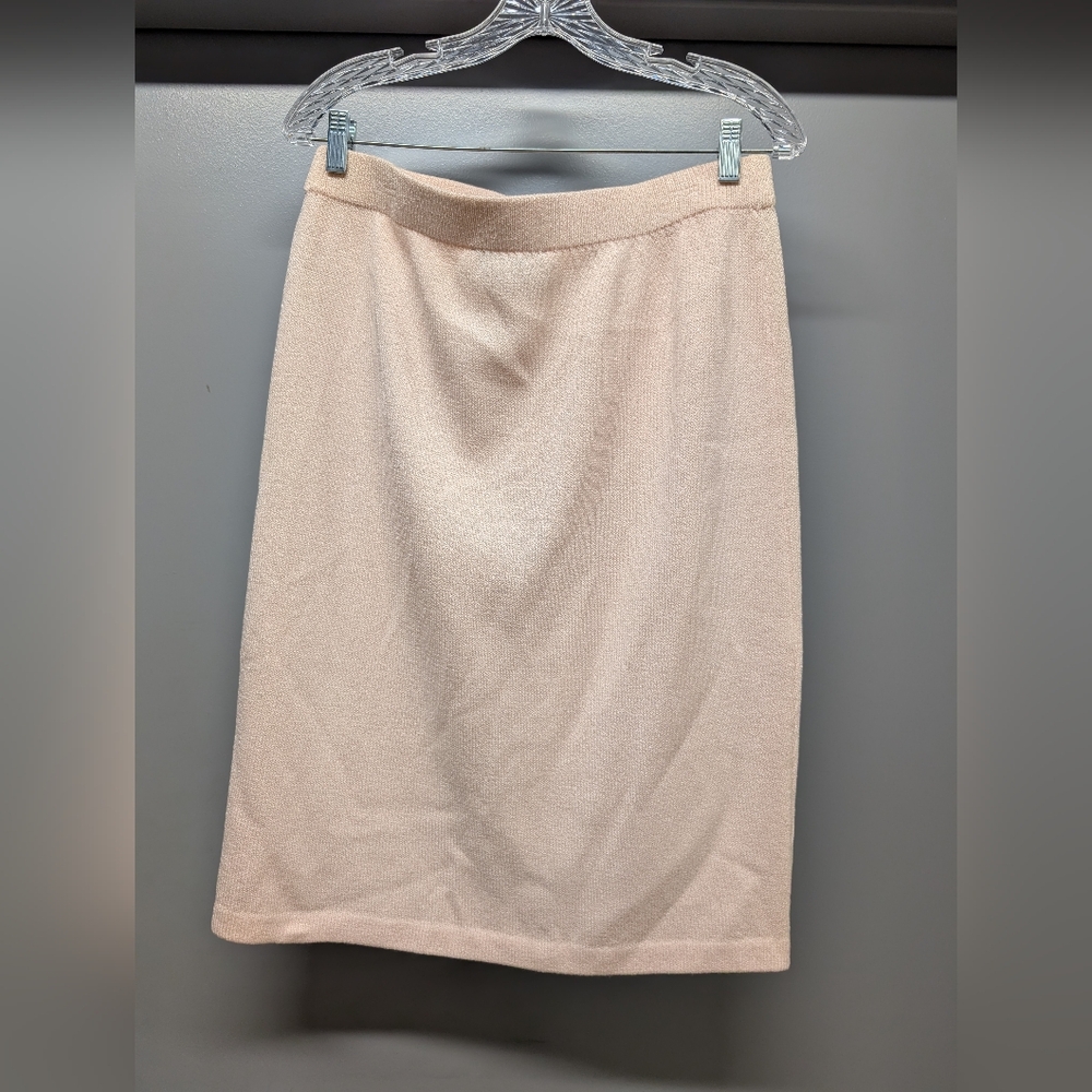 St. John Collection Beige Knit Pencil Skirt - Picture 3 of 3